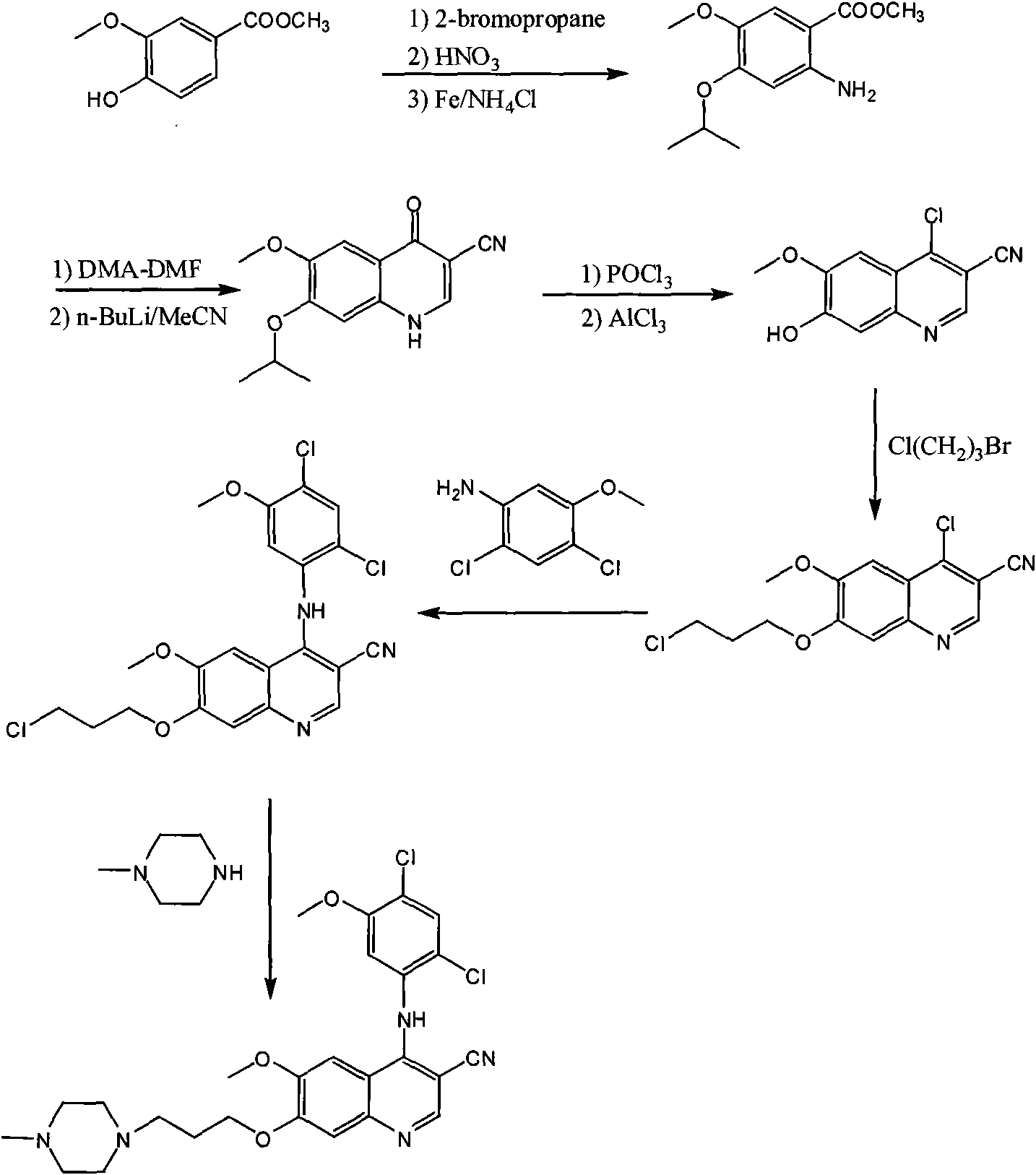 Process for preparing bosutinib