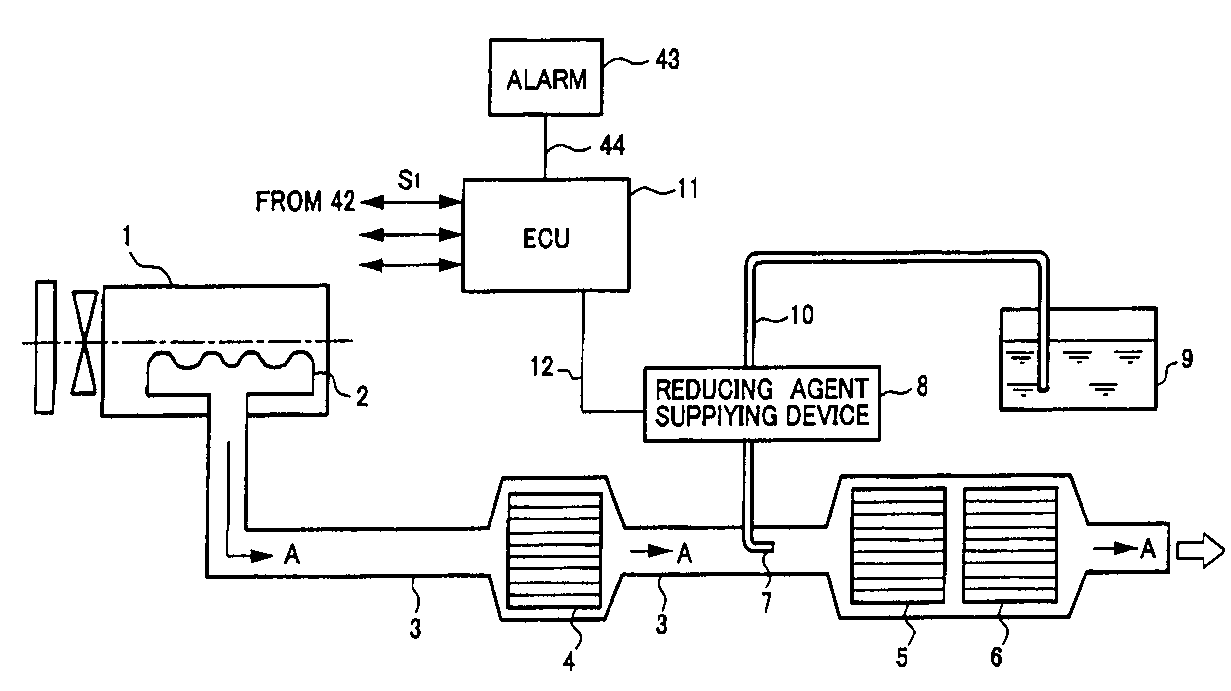 Exhaust emission purifying apparatus for engine