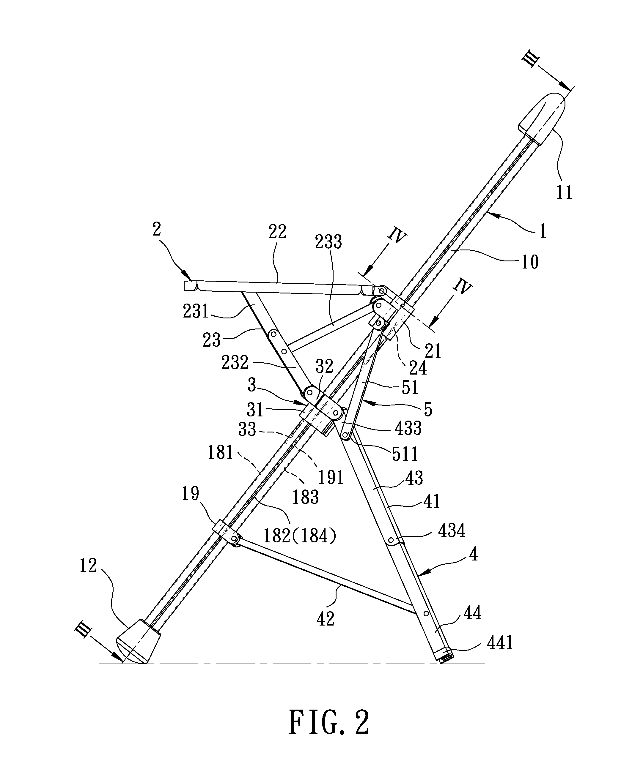 Walking stick chair