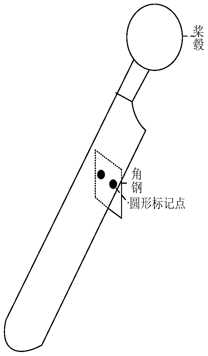 Paddle torsion angle real-time monitoring method based on mark point detection