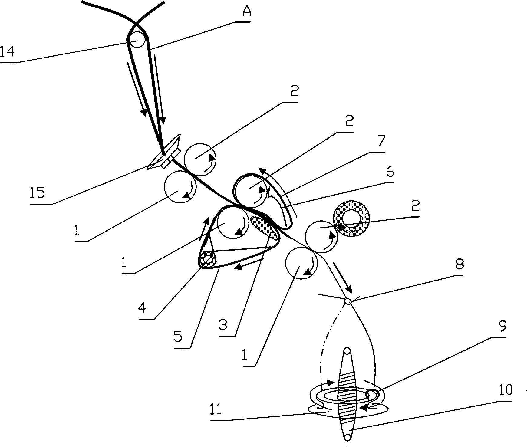 Process for manufacturing sirospun yarn jean facing material