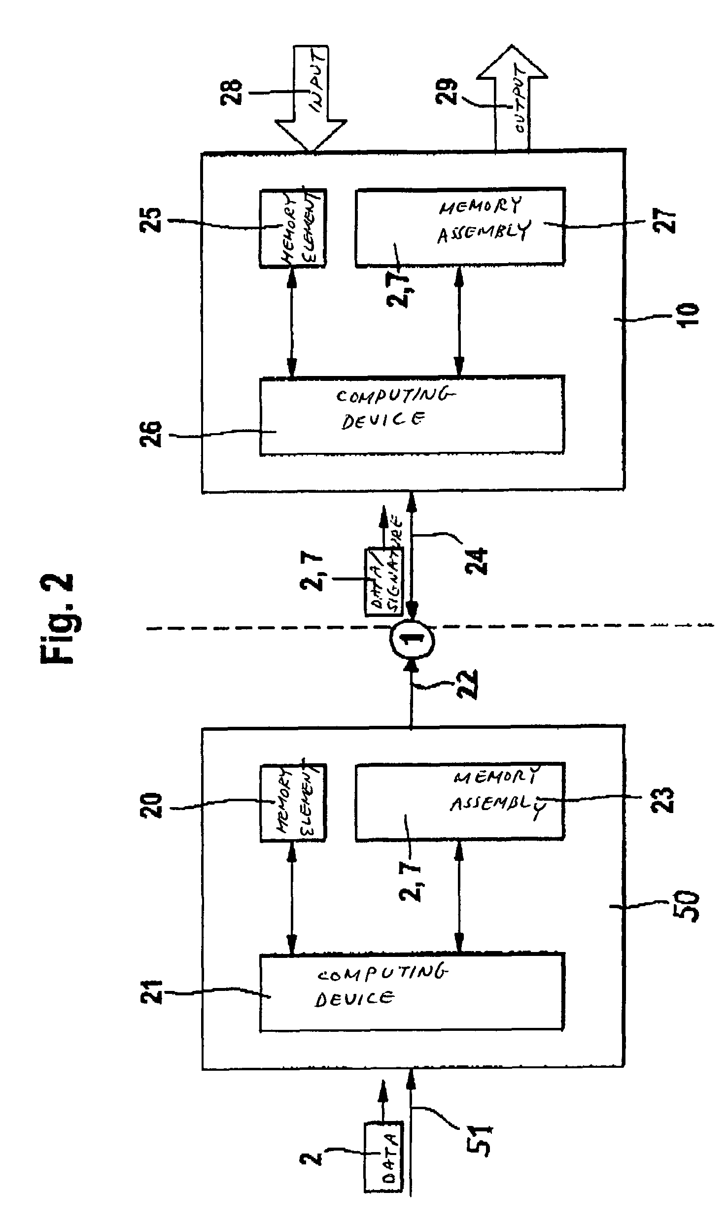 Method of protecting microcomputer system against manipulation of data stored in a memory assembly of the microcomputer system