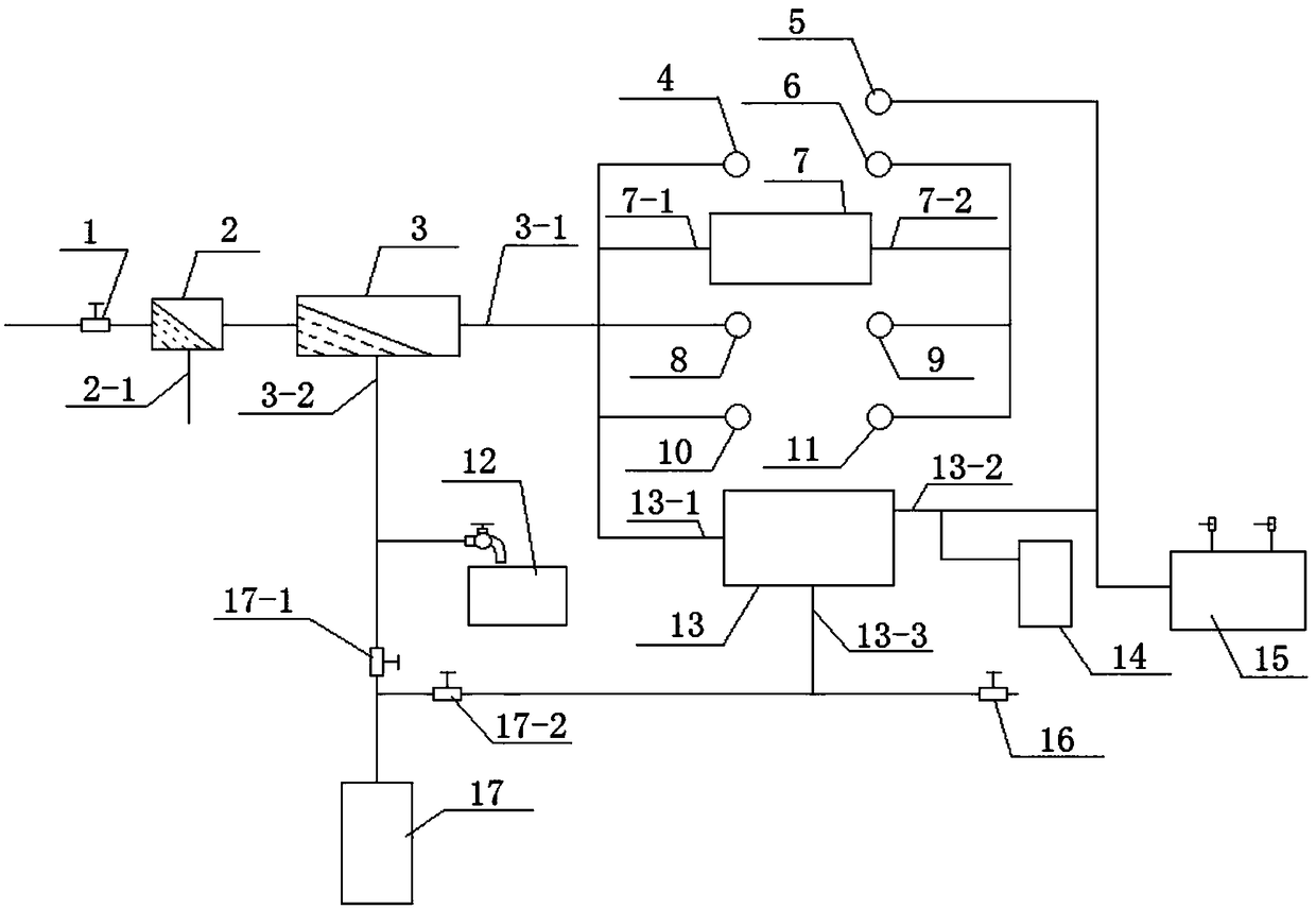 Passive water saving and purifying system for making purified water