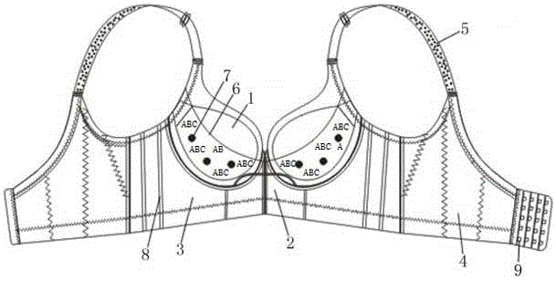 Multifunctional specialized adjustable healthcare breast beautifying underwear