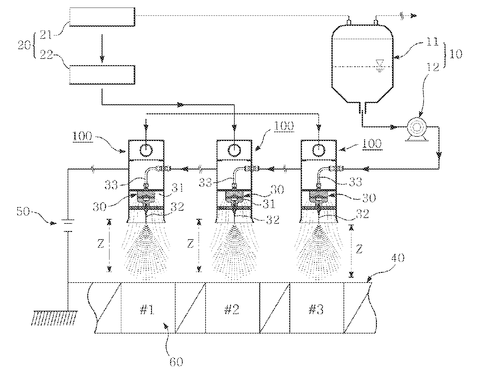 Electrospinning apparatus for producing nanofibres and capable of adjusting the temperature and humidity of a spinning zone