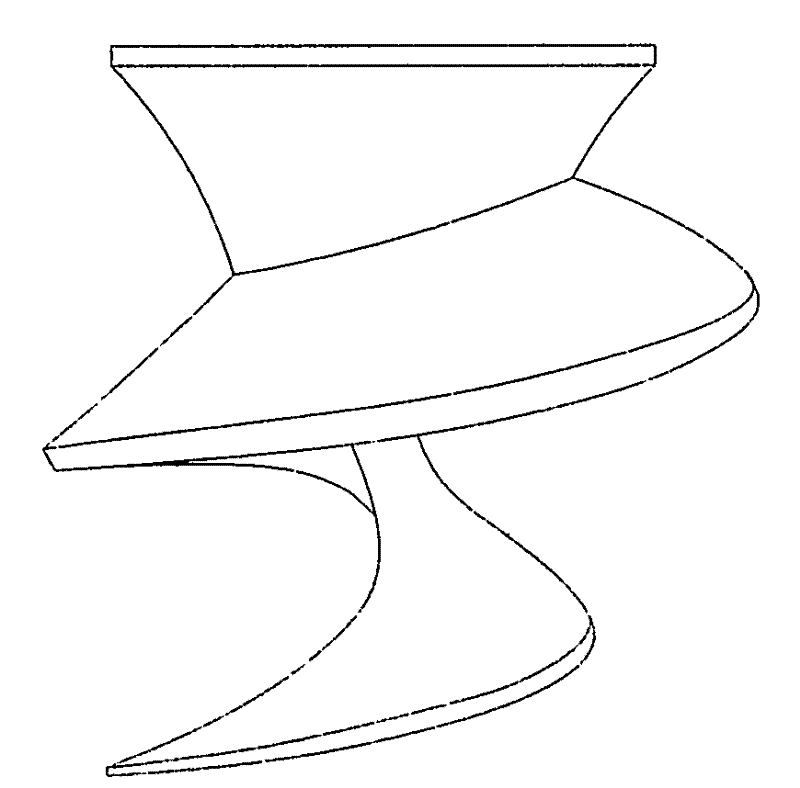 Method for designing single-screw axial-flow pump impeller