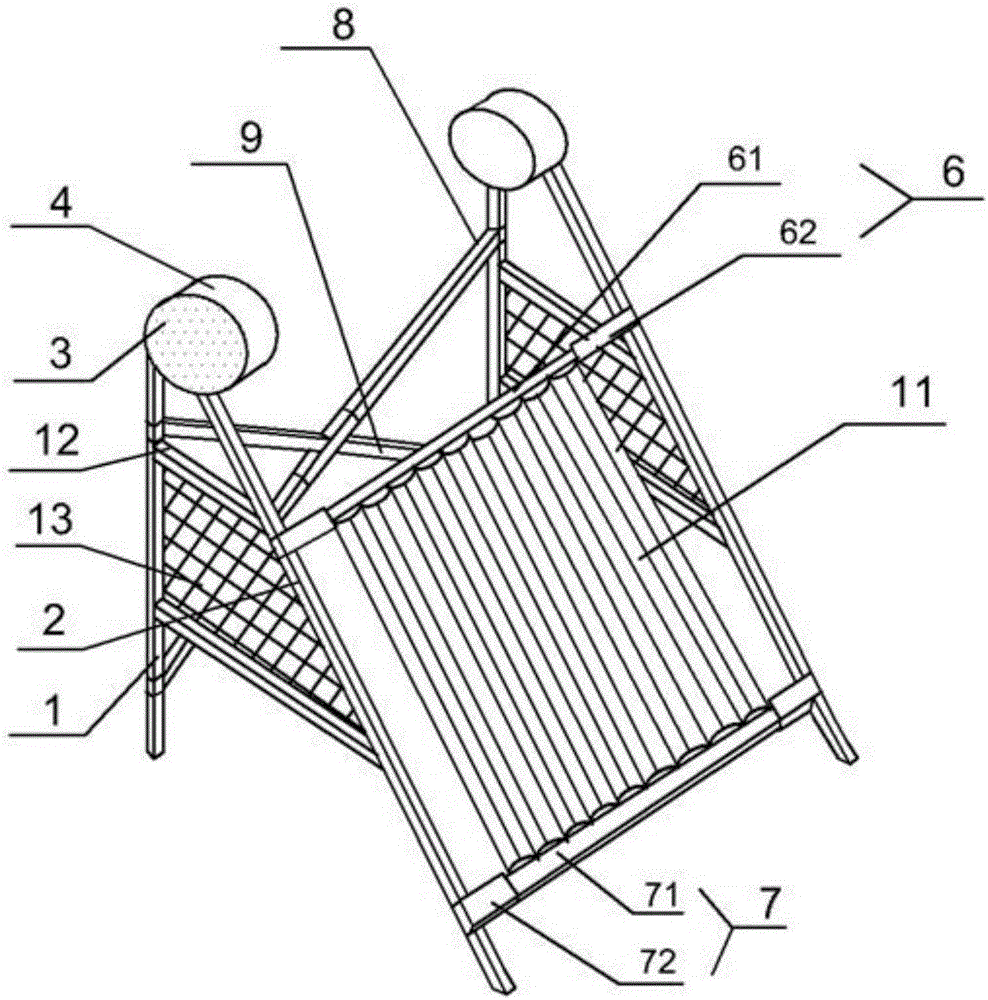 Smart support for solar water heater