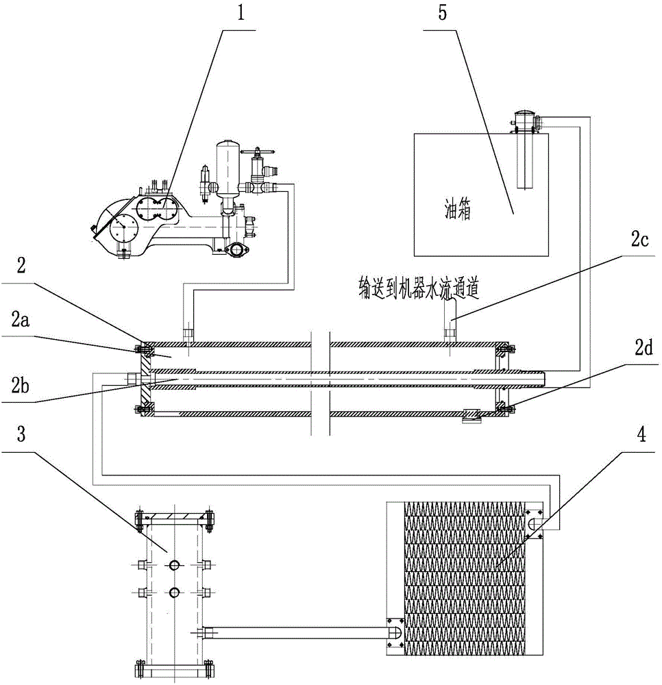 Hydraulic oil circulation cooling system of drilling machine