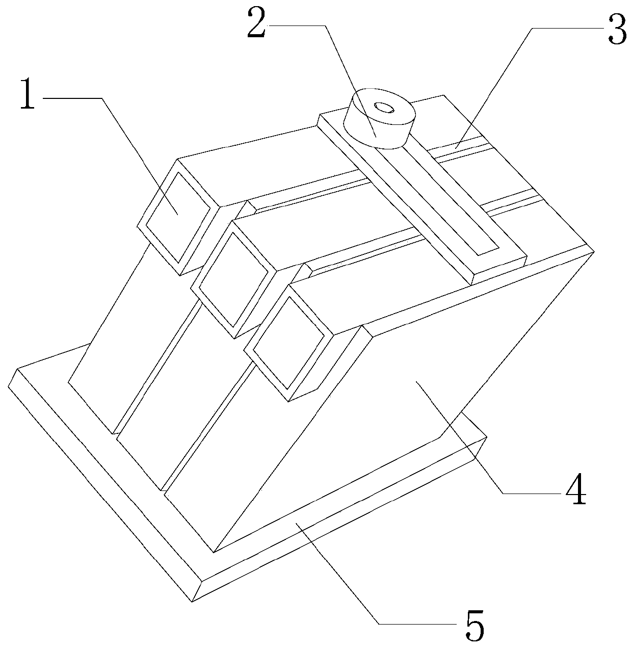 Repeatable filling split ink box adopting parallel steering principle