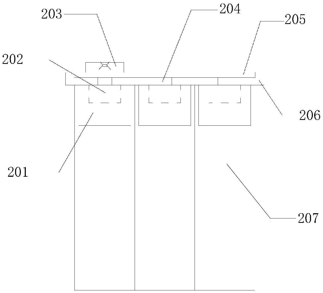 Repeatable filling split ink box adopting parallel steering principle