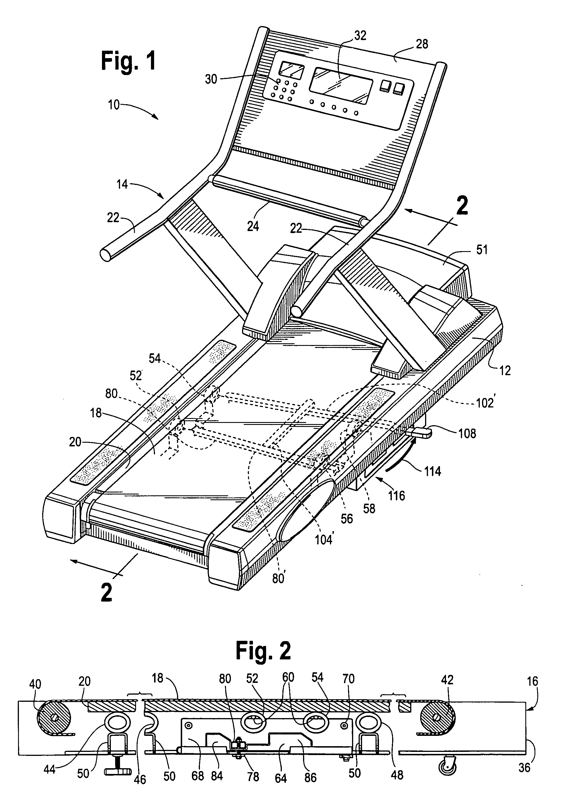 Treadmill deck mechanism