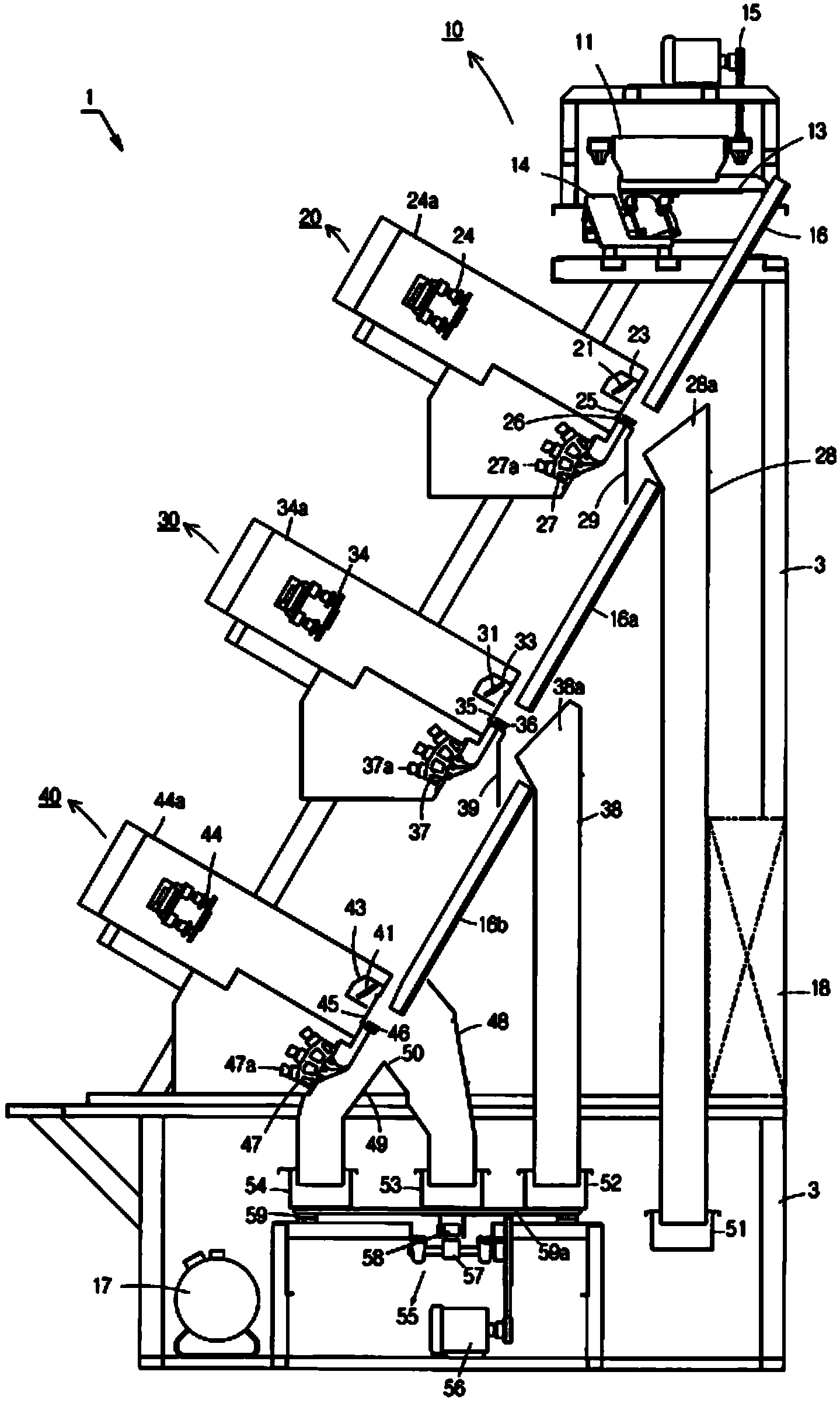 Three-stage color selection system