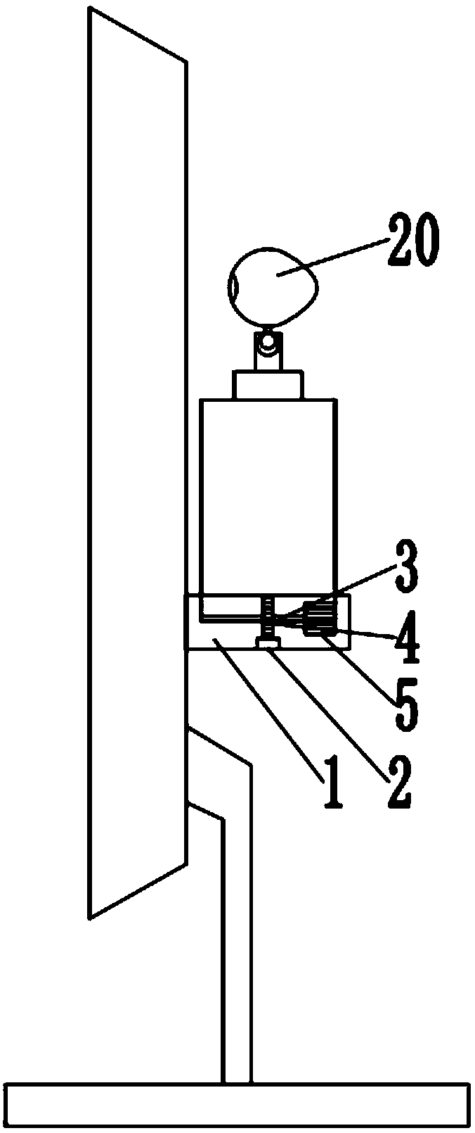 Adjusting device for display camera