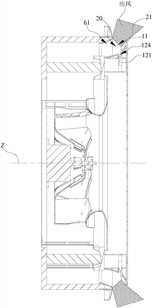 Air deflector assembly and round ceiling machine