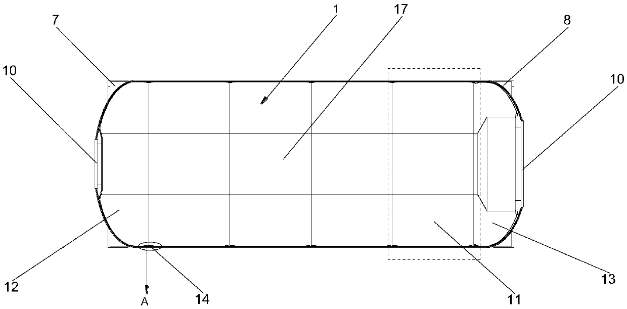 Ultra-large solid rocket engine sectional composite shell and manufacture method thereof