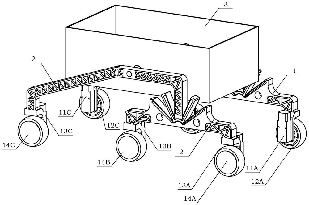 Passive planet obstacle crossing vehicle based on flexible mechanism