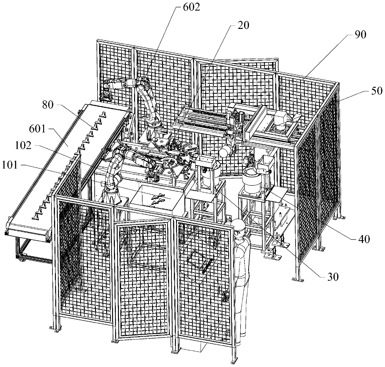 Automatic clamp assembling equipment