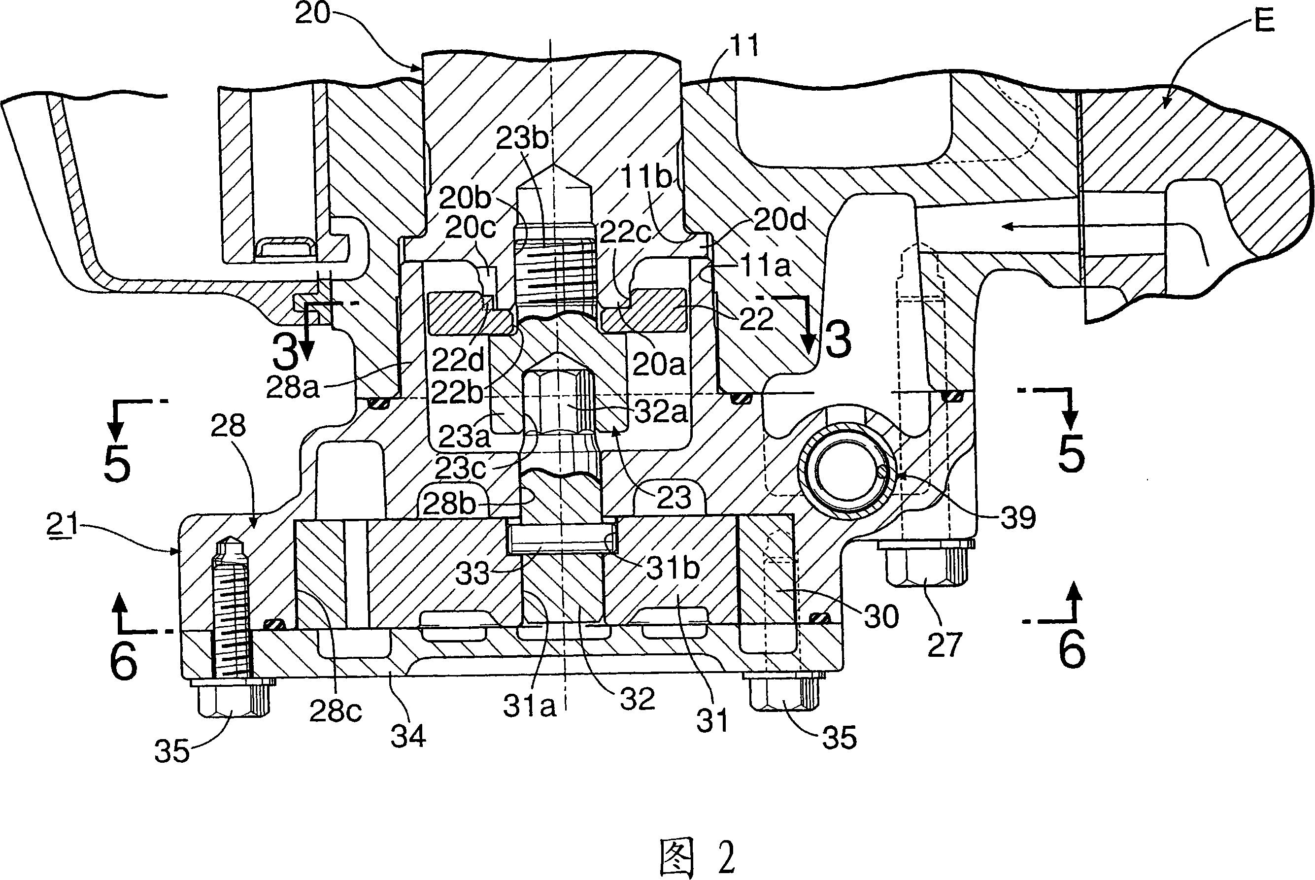 Pump driving device in engine