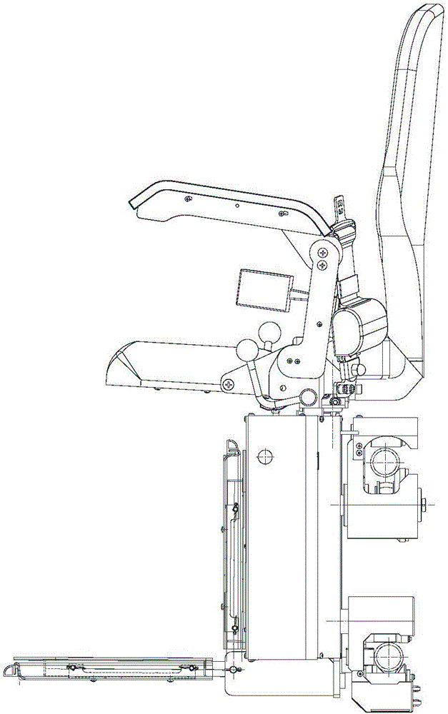 Chair type elevator with dual-mode protection lock