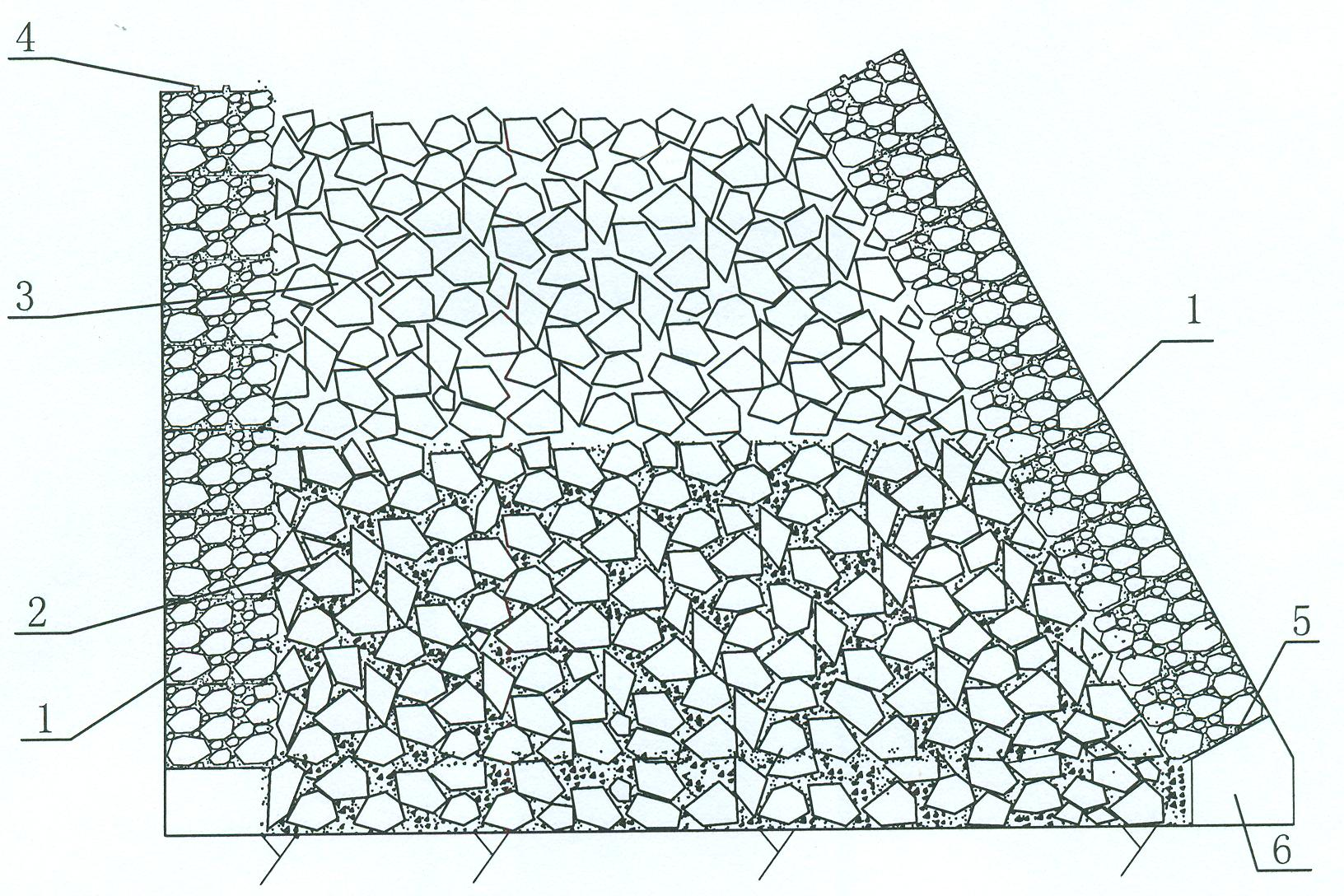 Construction method of scour-filled mortar stone dam with masonry masonry prefabricated block masonry dam shell