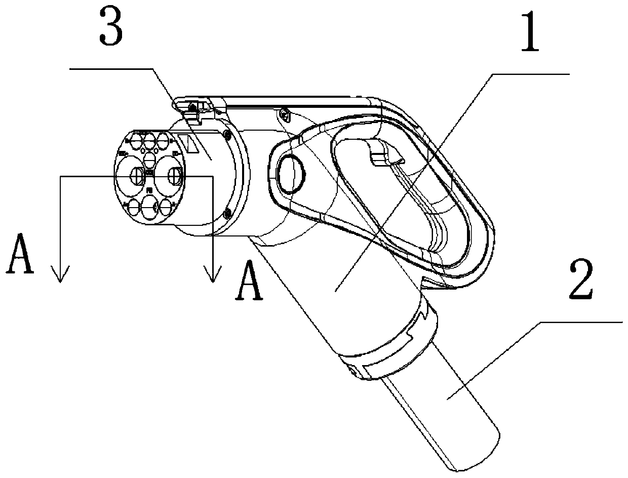 Charging gun module structure with high protection level