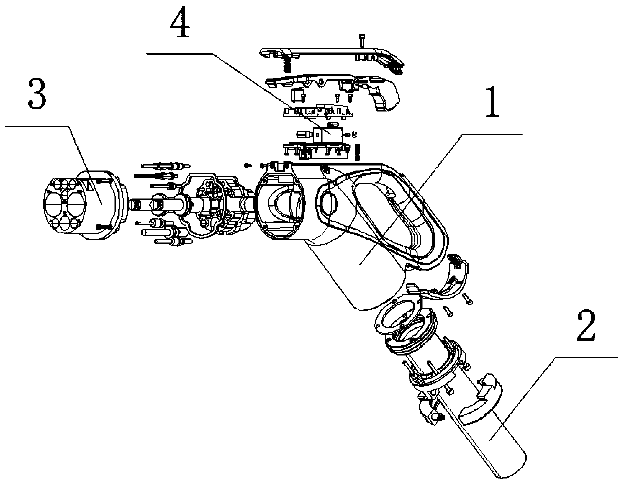 Charging gun module structure with high protection level