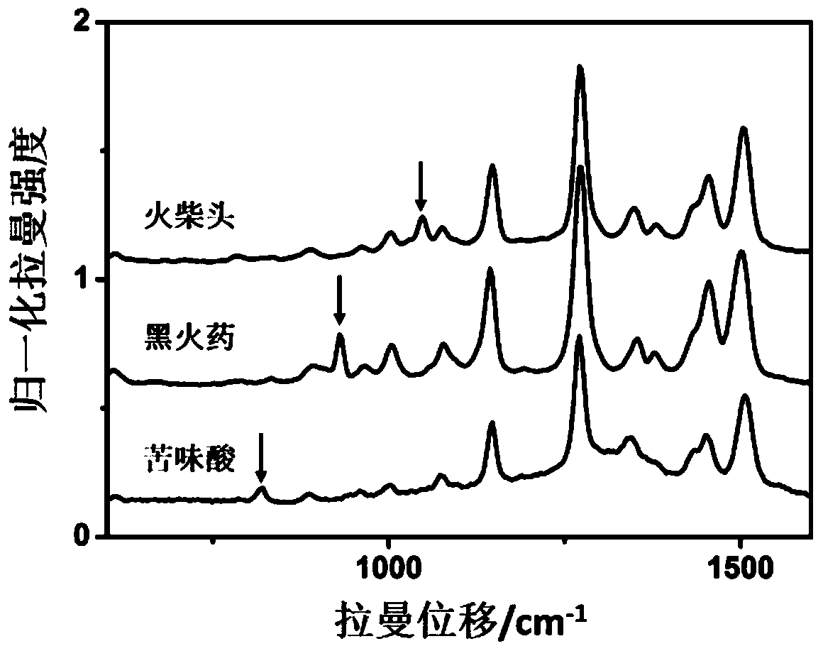 A noble metal sol spray for in-situ detection of explosives by surface-enhanced Raman spectroscopy and its preparation method and application