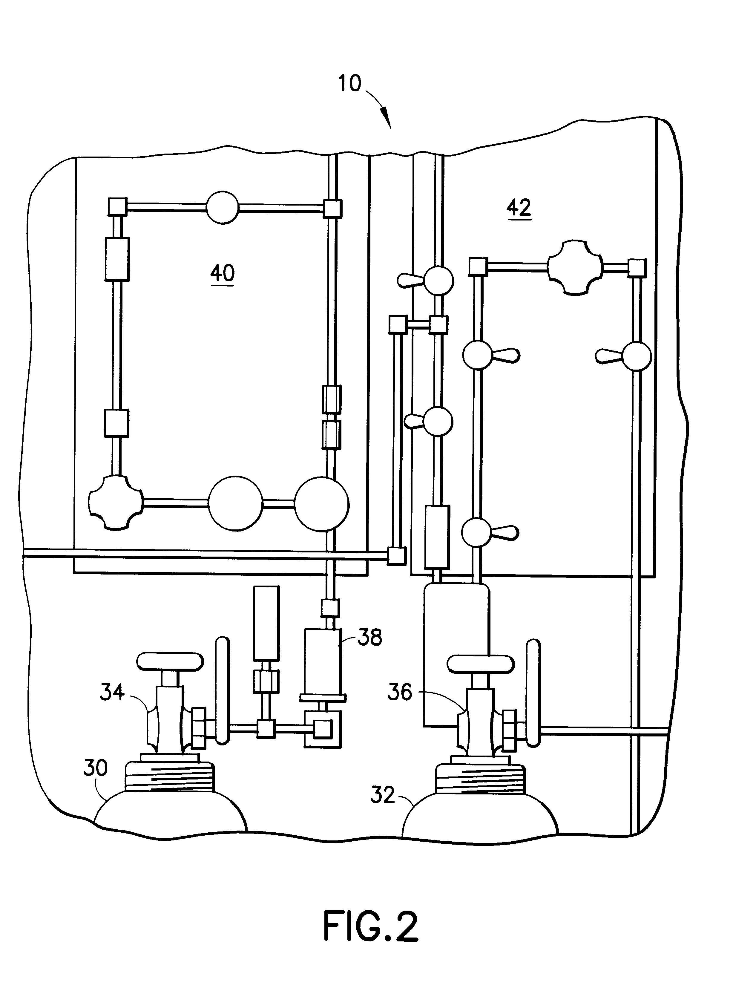 Gas cabinet assembly comprising back migration scrubber unit