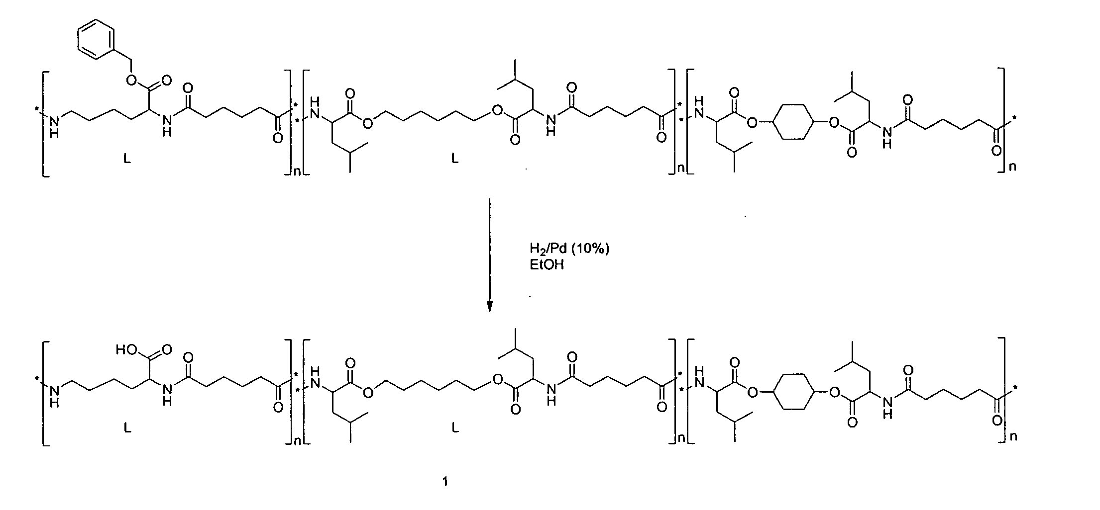 Polyester amide copolymers having free carboxylic acid pendant groups