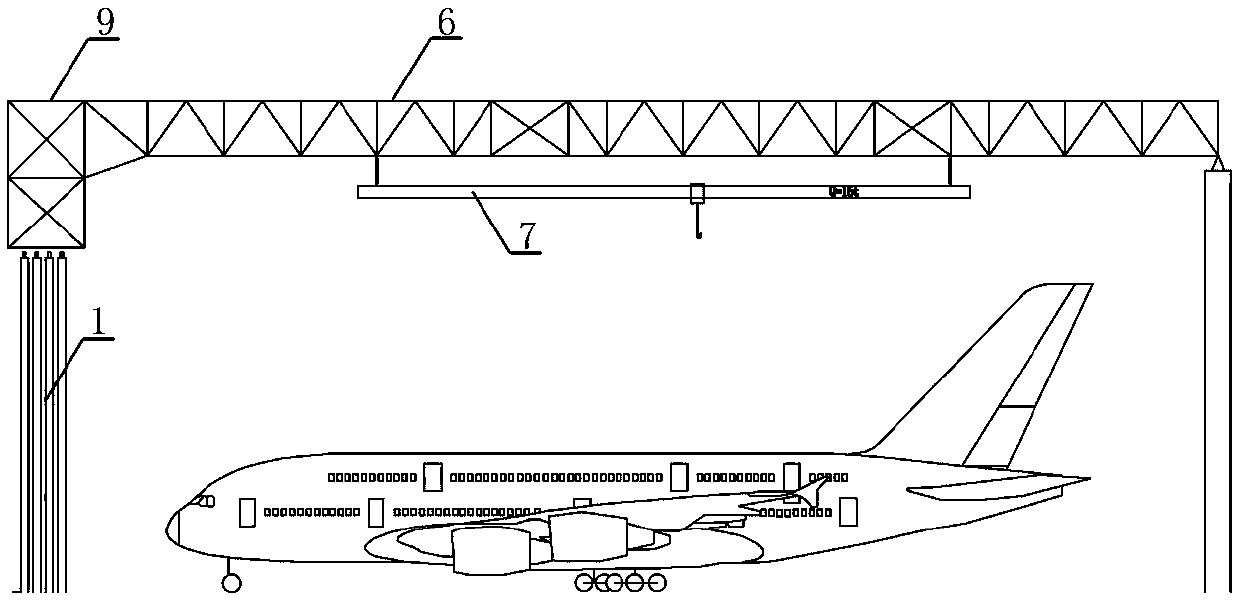 A Construction Method for Improving Internal Force Distribution of Large-span Connected-Span Hangar