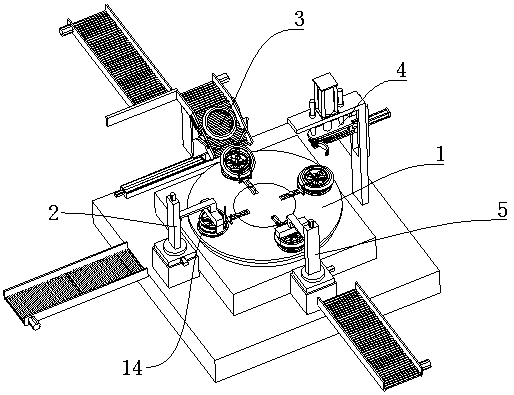 Tire and wheel hub assembling line