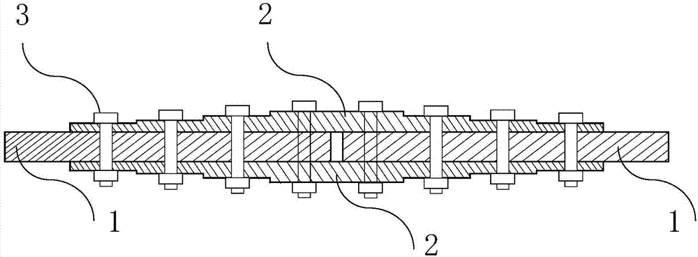 Wing wallboard butt-joint structure