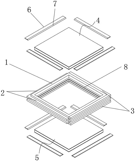 Hollow frosted glass