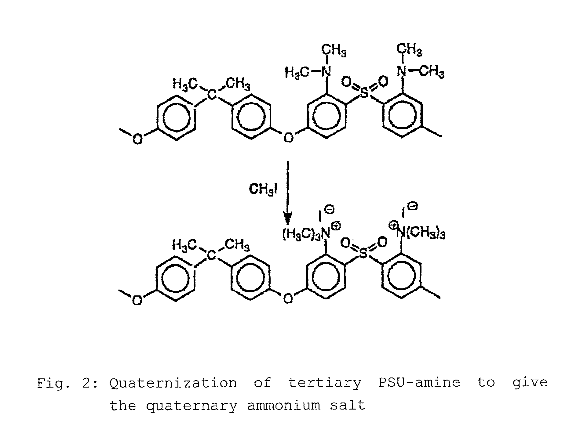 Step-by-step alkylation of polymeric amines