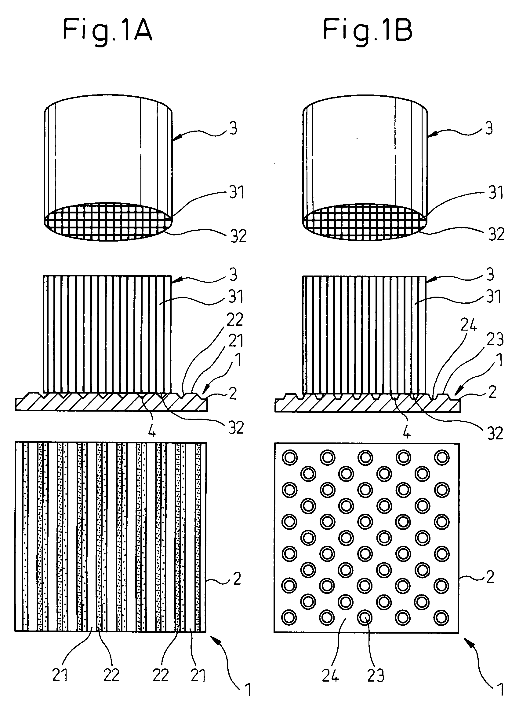 Jig for baking ceramic honeycomb moldings