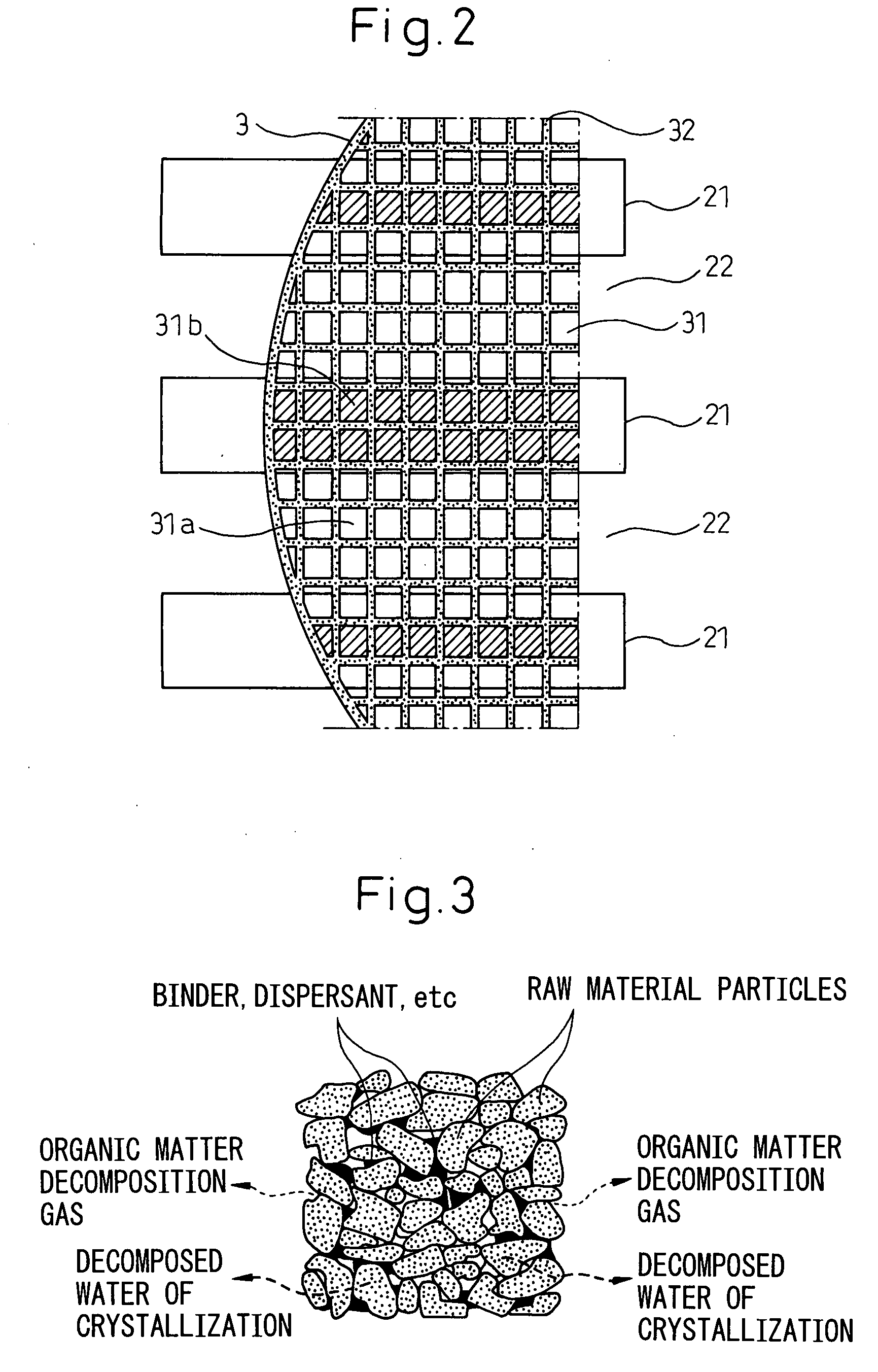 Jig for baking ceramic honeycomb moldings