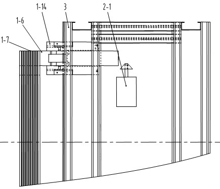 Mining elevator lapping platform suitable for flexible guide rail and mining elevator lapping method