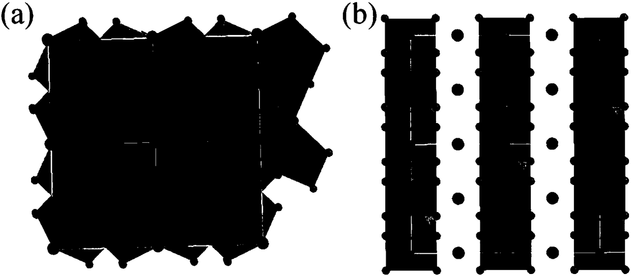 Method for preparing two-dimensional inorganic perovskite negative electrode material by solid-liquid phase reaction