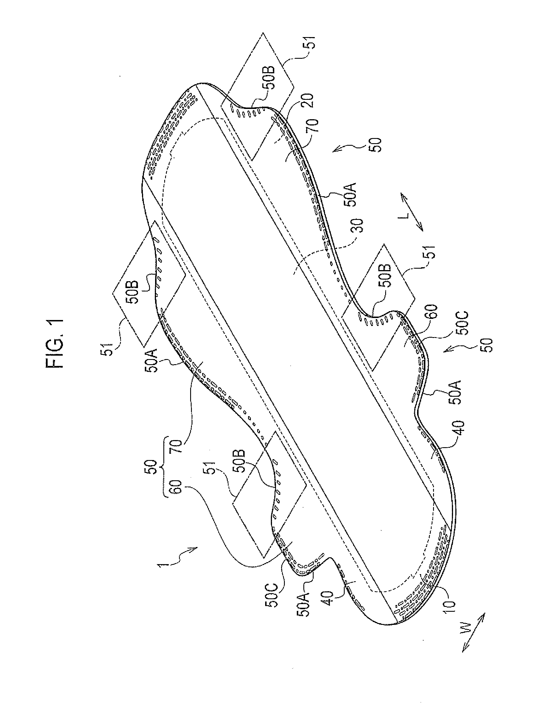 Apparatus for manufacturing absorbent article, method of manufacturing absorbent article and absorbent article