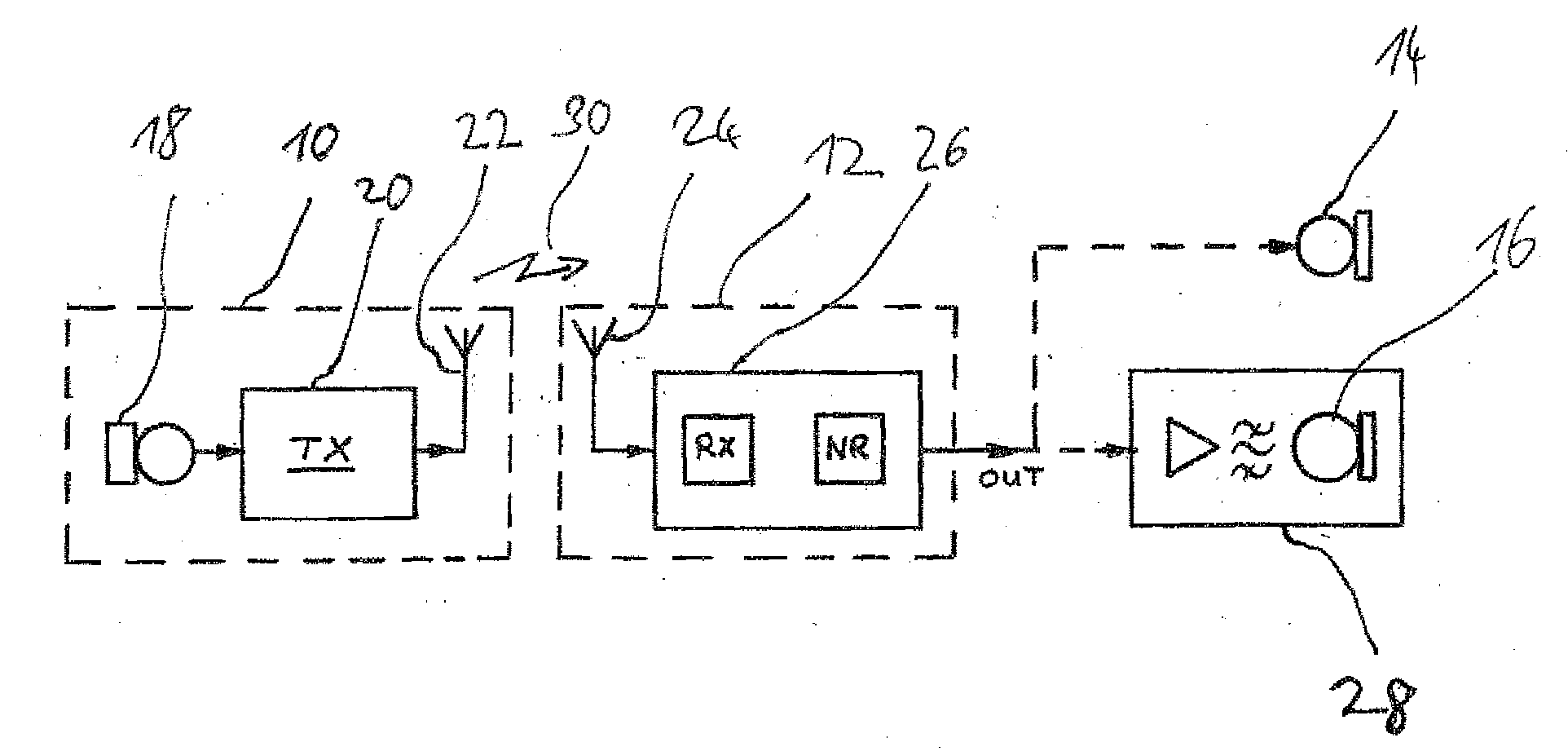 Method and system for providing hearing assistance to a user