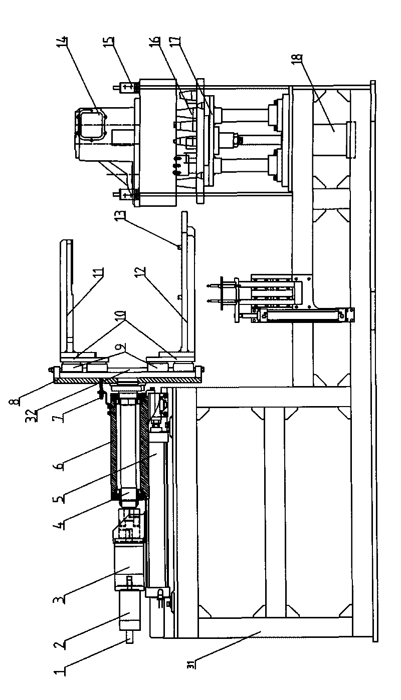 Glue coating automatic turnover machine