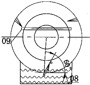 Wax-throwing machine with water groove