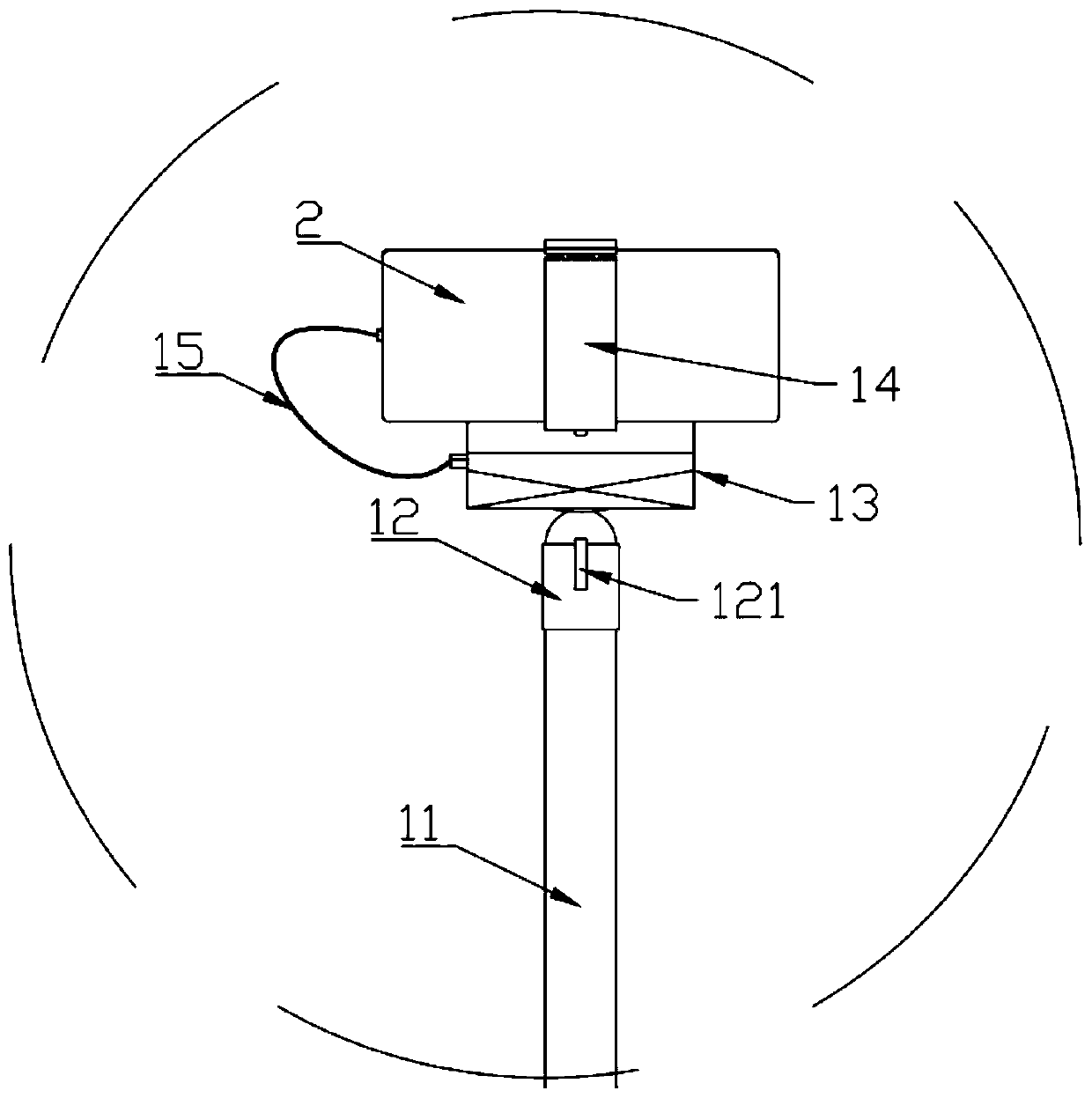 Portable long-distance plant size measuring instrument and measuring method thereof