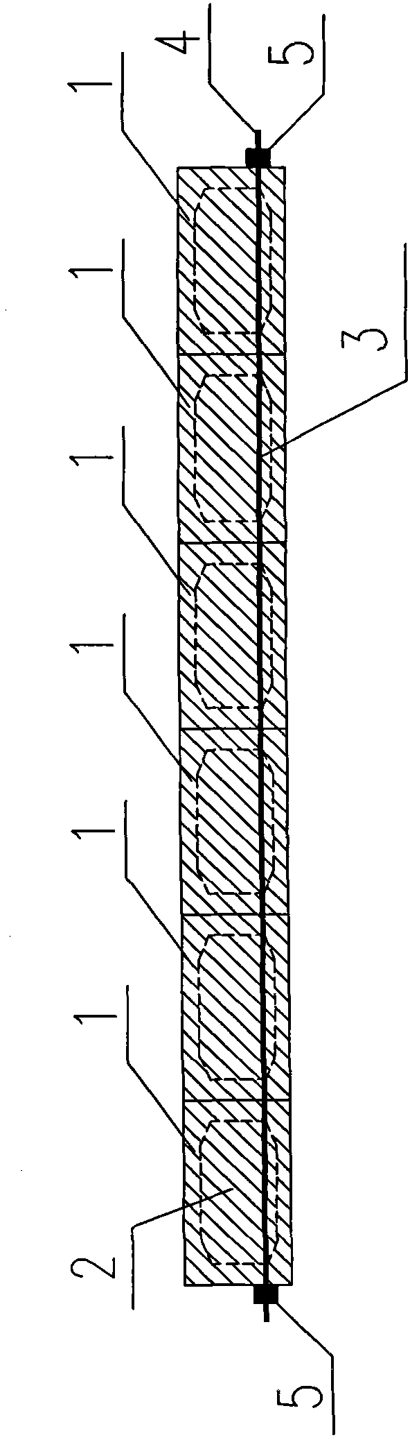 Construction method for assembling integral hollow slab bridge