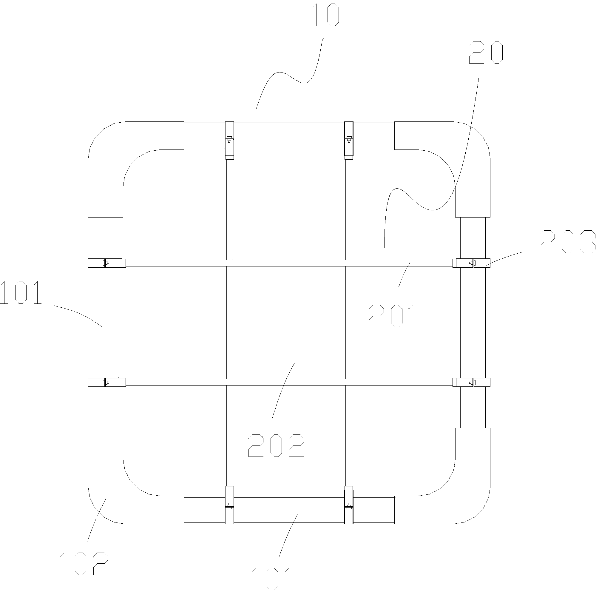 Combined on-water plant planting device