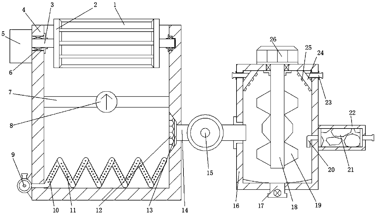 Efficient printing and dyeing wastewater aeration treatment device