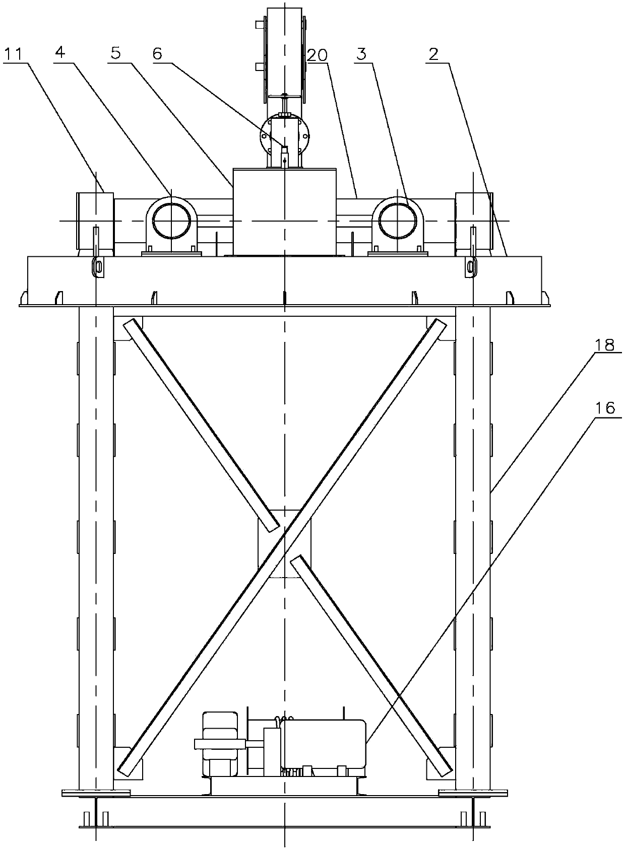 Energy-saving premixing internal combustion type blast-furnace gas steel ladle baking device