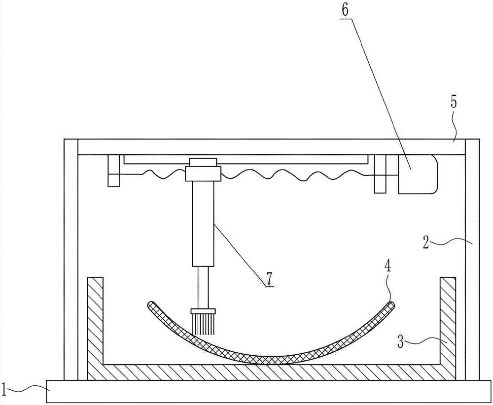 Cleaning device special for safety helmet of pile foundation construction worker