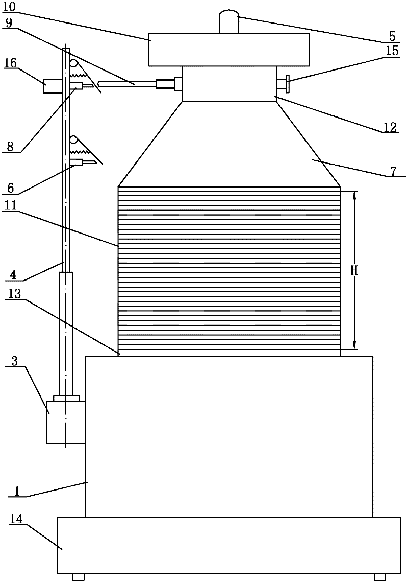 Device for measuring rheological parameters of fresh concrete