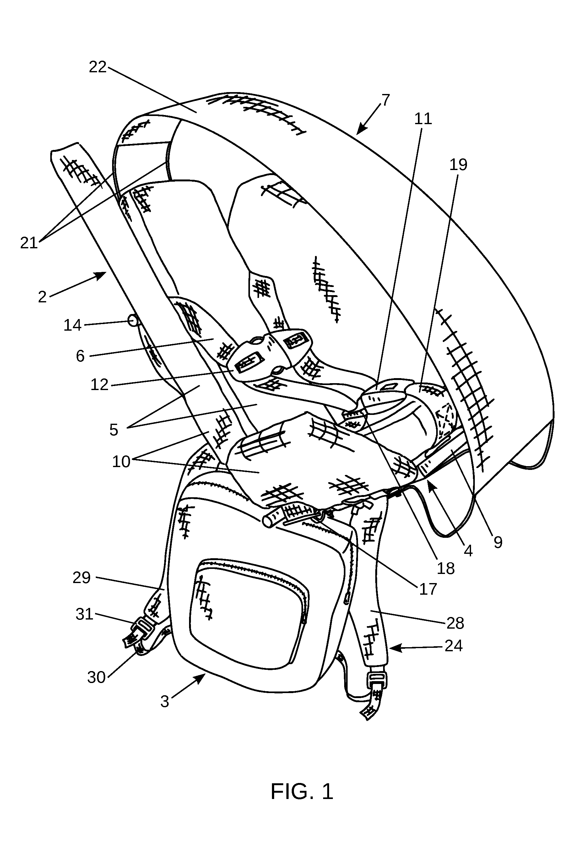 Recumbent Infant Carrier